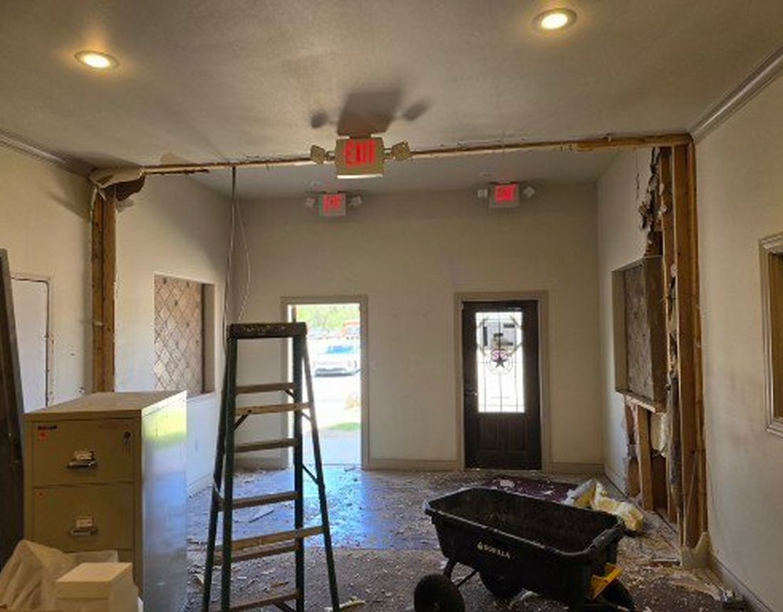 Interior before demolition begins