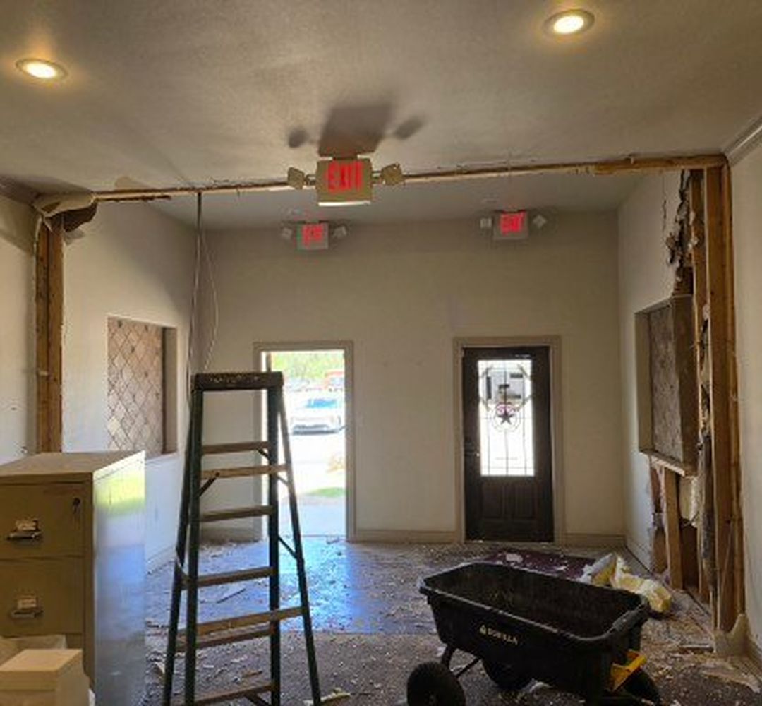 Concrete slab floor on a West Texas jobsite